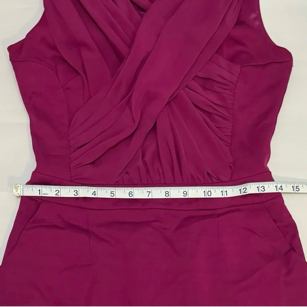 Reiss | Harmony Ruched Pocket Sleeveless Dress Pink Purple Size 4 - Picture 6 of 10